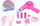 Set lodrash bukurie për goca Girls Beauty Kit, tharëse flokësh me bateri, aksesorë flokësh, rozë