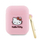 Kapak Hello Kitty liquid silicone për AirPods 1/2, me karabinë, rozë