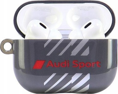 Mbulesë Audi IML Sport Case për AirPods Pro 2, material TPU PC, me kapëse, e zezë
