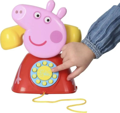 Telefon lodër Peppa Pig, me muzikë teme, shumëngjyrësh