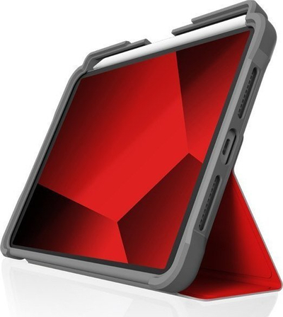 Mbështjellëse STM Dux Plus për iPad mini 6 2021, standard ushtarak MIL-STD-810G, me vend për Apple Pencil, e kuqe