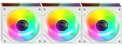 Ventilatorë PC Mars Gaming MF-3DPROKIT, 3x 120mm PWM, ARGB 3D Infinity Mirror, të zinj