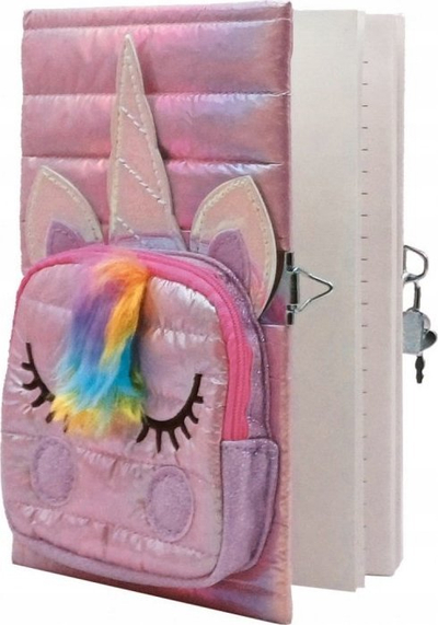 Ditari Stnux Unicorn Diary With Pocket, A5, me vija, kapak i fortë, rozë