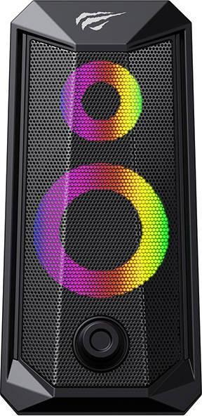 Kuti akustike Havit HV-SK202, 2.0 kanal, USB dhe 3.5mm, RGB, e zezë