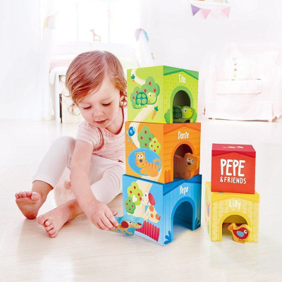 Lodër Hape Friendship Tower, 9 elemente, shumëngjyrëshe