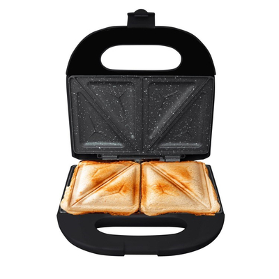 Toaster sanduiçesh Eldom Ruddy ST11G, 750W, pllaka graniti, i zi