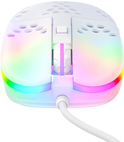 Maus gaming Xtrfy MZ1 ZYS Rail RGB, 400-16000 DPI, me kabllo, i bardhë