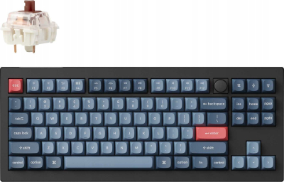 Tastierë mekanike Keychron V3 Max, TKL, Gateron Jupiter Brown, RGB, US