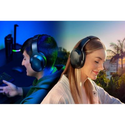 Kufje Razer Barracuda Pro wireless me anulim zhurme, të zeza