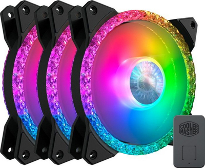 Ventilator Cooler Master MF120 Prismatic 3-pack + Hub, 12V