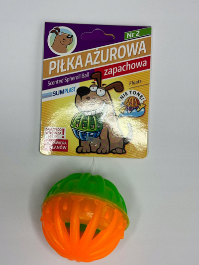 Top lodër për qen Spheroll N2, 6 cm, aromatik, shumëngjyrësh