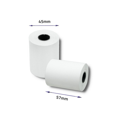 Rrollë termike Qoltec, 57x20 m, 55 g/m2, pa BPS, e bardhë