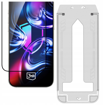 Xham mbrojtës 3MK HardGlass Max për Samsung Galaxy A16 A17 dhe Oppo A17, me vendosës, transparent