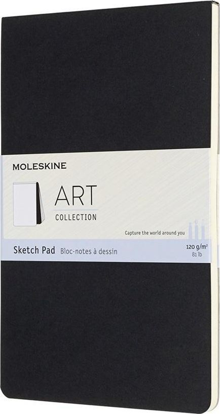 Fletore skicimi Moleskin Art L 48K, e zezë