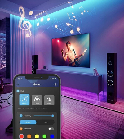 Shirit Govee WiFi Smart LED RGB, 15m + kontrollues