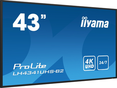 Monitor profesional iiyama ProLite LH4341UHS-B2, 43", 4K UHD, i zi