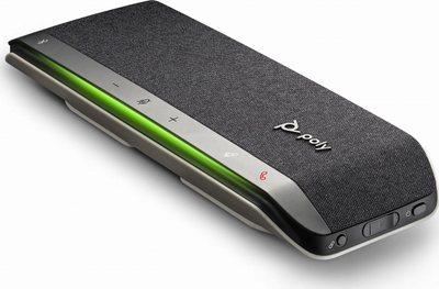 Poly Sync 40, speakerphone i zgjuar, lidhje USB A/USB C, Bluetooth, ngjyrë gri