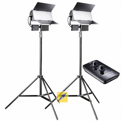 Set drite studio Walimex Pro Sirius 160 B LED Basic 2, 2 panele Bi-Color, me telekomandë, i zi