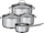 Set tenxheresh Roesle Elegance, 4 pjesë, çelik inox, kapakë xhami