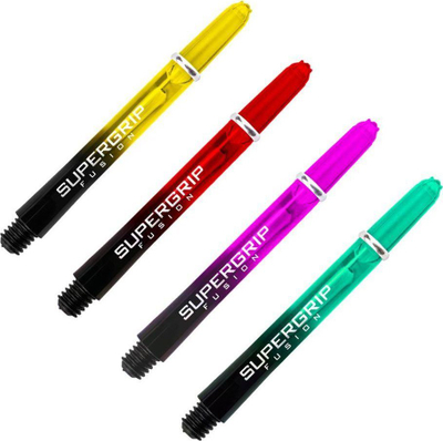 Bishta dart Harrows Supergrip Fusion Short, set shumëngjyrësh, plastikë, i zi me ngjyra