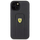 Mbrojtëse telefoni Ferrari Hard Case me Grip Stand për iPhone 15 6.1", me logo metal, e zezë