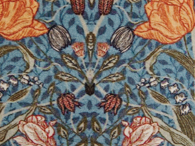 Jastëk dekorativ Beliani MITELLA, 45 x 45 cm, velvet me lule, blu