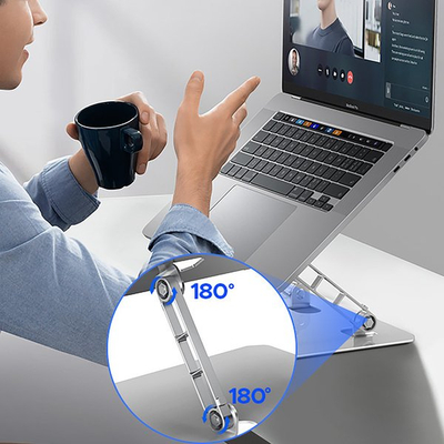 Stendë ftohëse për laptop, me ventilator, alumini, ngjyrë gri