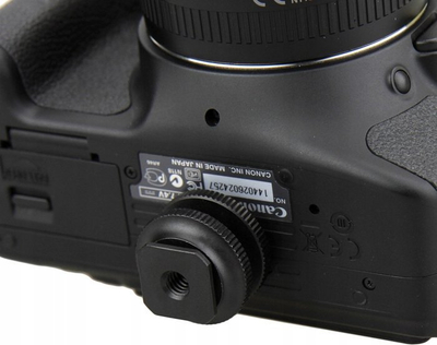 Adapter hot shoe për DSLR, konvertues montimi, filetë 1/4"-20, i zi