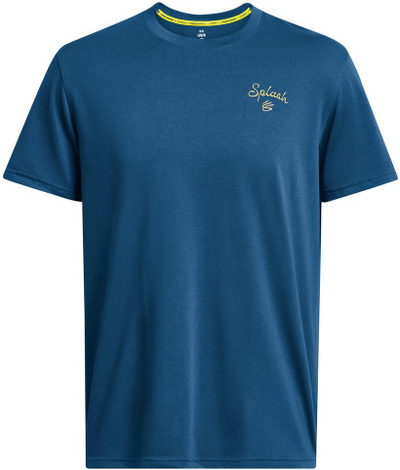 Маица за кошарка Under Armour Curry Emboss Splash, за мажи, памук, темно сина