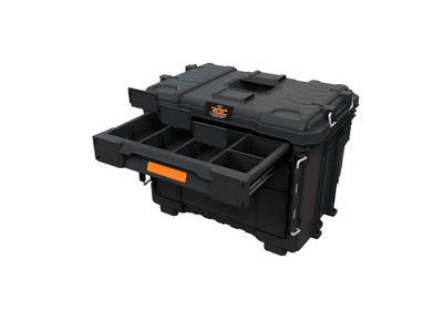 Kuti veglash Keter ROC Pro Gear 2.0 XL, 3 sirtarë, modulare, gri