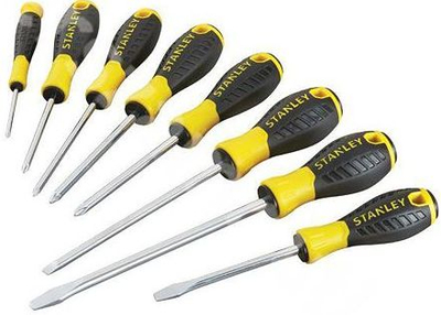 Set kaçavidash Stanley Essential STHT0-60210, 8 copë, maja të sheshta dhe me kryq