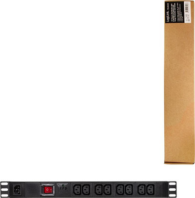 Prizë rack LogiLink PDU8A02, 8 dalje IEC C13, 1U 19", e zezë