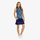 Bluzë golfi për goca Monarch Wave Mockneck, pa mëngë, material performance, blu me motiv