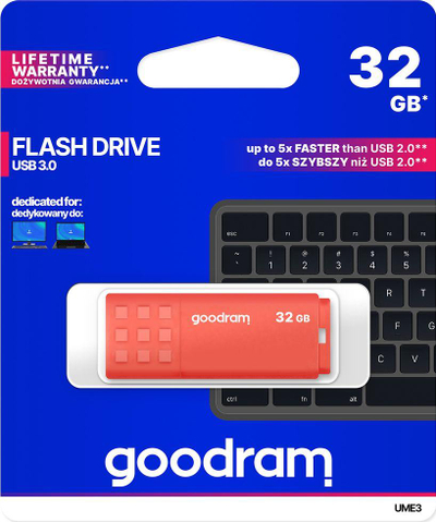 Flash drive GoodRam 32GB USB 3.0 (UME3-0320O0R11), i portokalltë