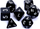 Set zare RPG Rebel Matte, 7 copë, i zi