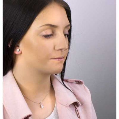 Set bizhuterish Beneto AGSET188R, argjend 925, zirkon transparent, ngjyrë argjendi