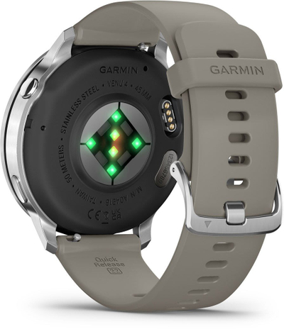 Garmin Venu 4, orë e zgjuar me GPS, bateri gati 12 ditë, çelik inoksi