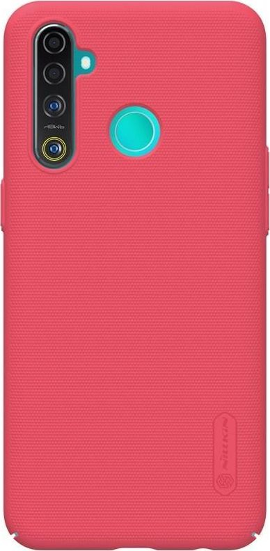Kapak telefoni Nillkin Super Frosted Shield për Realme 5 Pro / Realme Q, polikarbonat, mat, i kuq
