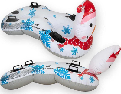 Rreshqitëse bore e fryrë JiLong Snowman 2 persona, 138x74x80 cm, shumëngjyrëshe