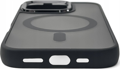 Futrollë Magsafe Fashion Case për iPhone 16, mbrojtëse, e zezë