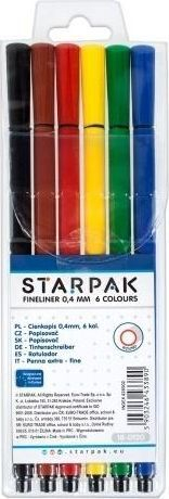 Stilolapsa Starpak, 6 ngjyra, 0.4 mm