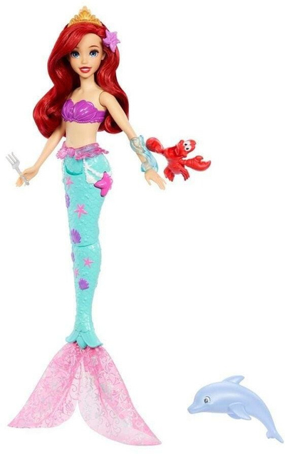 Kukull sirenë Disney Princess Ariel Ocean Friends, me aksesorë, shumëngjyrëshe