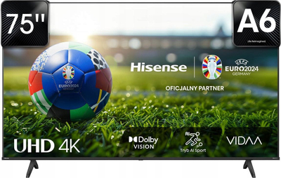 Телевизор Хисенсе 75A6N, 75\", 4K УХД, Паметен ТВ