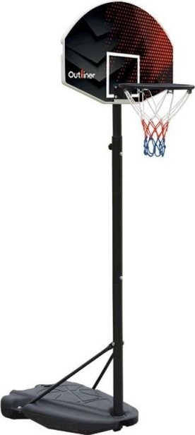 Kosh basketbolli për fëmijë Outliner S881R, lartësi e rregullueshme 175-225 cm, bazë me ujë ose rërë, shumëngjyrësh