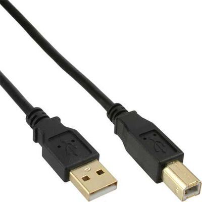 Kabllo InLine (34550S), USB A - USB B, 10 m, e zezë