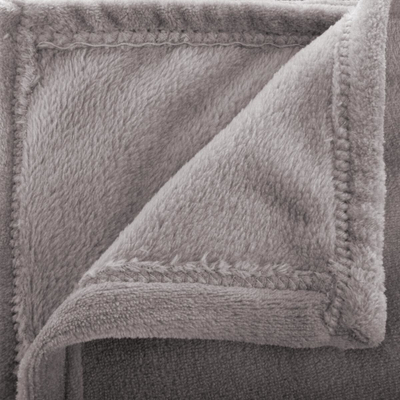 Ќебе Atmosphera Large Plain Flannel, 180x130cm, полиестер, сиво