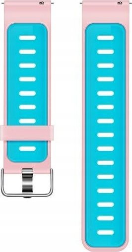 Rrip ore Beline Double Color Silicone, 20mm, silikon, rozë blu