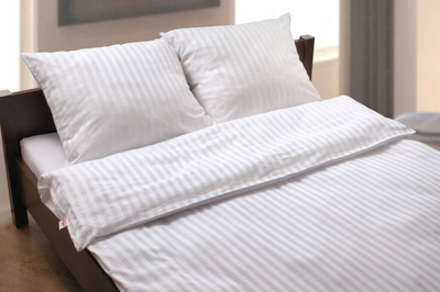 Set shtrati Bedding Damask Hotel, 220x200 cm, 3 copë, i bardhë