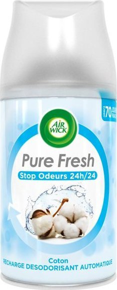 Rimbushje aromatizues ambienti Air Wick Freshmatic Pure Cotton, 250 ml, aromë pambuku, blu