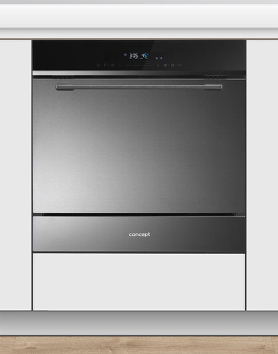 Enëlarëse e integrume Concept MNV7760DS, 60 cm, 8 sete, inoks i errët